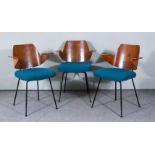 Robin Day (1915-2010) - Three Festival Hall Chairs, produced by Hille in 1951, with ergonomic bent