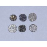 Six Silver Sceatas, Northumbria/York (685-867)