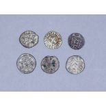 Six Silver Sceatas, Northumbria/York (685-867)