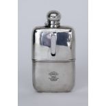 A Late Victorian Silver Mounted Clear Glass Spirit Flask, by James Dixon & Sons, Sheffield 1897,