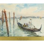 Albert Ludovici, Jnr. (1852-1932) - Watercolour - "The Grand Canal, Venice", signed, 10.75ins x 14.
