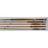 A Selection of Fishing Rods by Hardy, comprising - the Hollolight three piece split cane, the