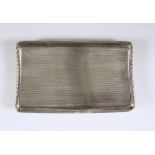 A Late 19th/Early 20th Century Dutch Silver Rectangular Table Snuff Box, of curved form, the whole