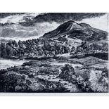 ***William T. Rawlinson (1912-1993) - Woodcut - "Loch Clair from the Torridon Road, Wester Ross",