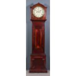 A 19th Century Mahogany Longcase Clock, by John Trip of Wallington, the 12ins diameter painted metal