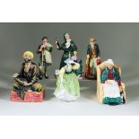 Eleven Royal Doulton Pottery Figures, including - "The Laird" (HN2361), 8ins high, "Forty Winks" (