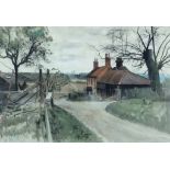 ***Lawrence Josset (1910-1995) - Watercolour - "Kentish Landscape"
