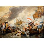 W. Darley (Late 19th Century) after Benjamin West (1738-1820) - Oil painting - "The Battle of La