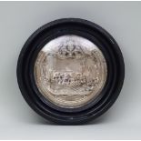 A Pair of Dutch Plated Circular Commemorative Plaques - Battle of Waterloo and Revolution of