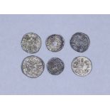 Six Silver Sceatas, Northumbria/York (685-867)