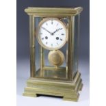 A Late 19th Century French Brass Cased "Four Glass" Mantel Clock, by S. Marti & Cie, No. 351148, and
