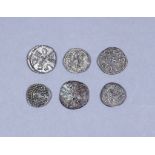 Six Silver Sceatas, Northumbria/York (685-867)