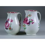 A Worcester Sparrowbeak Jug, Circa 1770, enamelled in colours with floral sprays, 4ins high, and