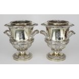 A Pair of Early 19th Century Sheffield Plate and Gilt Two-Handled Wine Coolers, by Matthew Boulton
