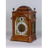 An Early 20th Century Walnut and Cast Brass Mounted Mantel Clock, by Lenzkirch, No. 77189, the 5.