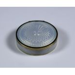 An Early 20th Century Continental Silver Gilt and White Enamel Circular Box, with Swedish import