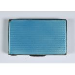 An Early 20th Century Continental Silver, Silver Gilt and Pale Blue Enamel Rectangular Snuff Box,