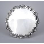 An Edward VII Silver Circular Salver, by James Dixon & Son, Sheffield 1906, the shaped and moulded