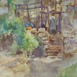 Onorato Carlandi (1848-1939) - Watercolour - "Fiuggi" signed and inscribed 'Fiuggi/O Carlandi" and