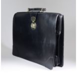 A Document Case by Simpson of London, in black English leather, 13ins x 8ins, unused but shop