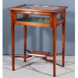 An Early 20th Century Mahogany Square Cocktail Table by Maple & Co, inlaid with rosewood bandings,