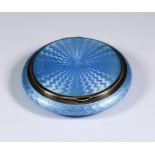 An Early 20th Century German Silver, Silver Gilt and Pale Blue Enamel Circular Compact, by Fritz