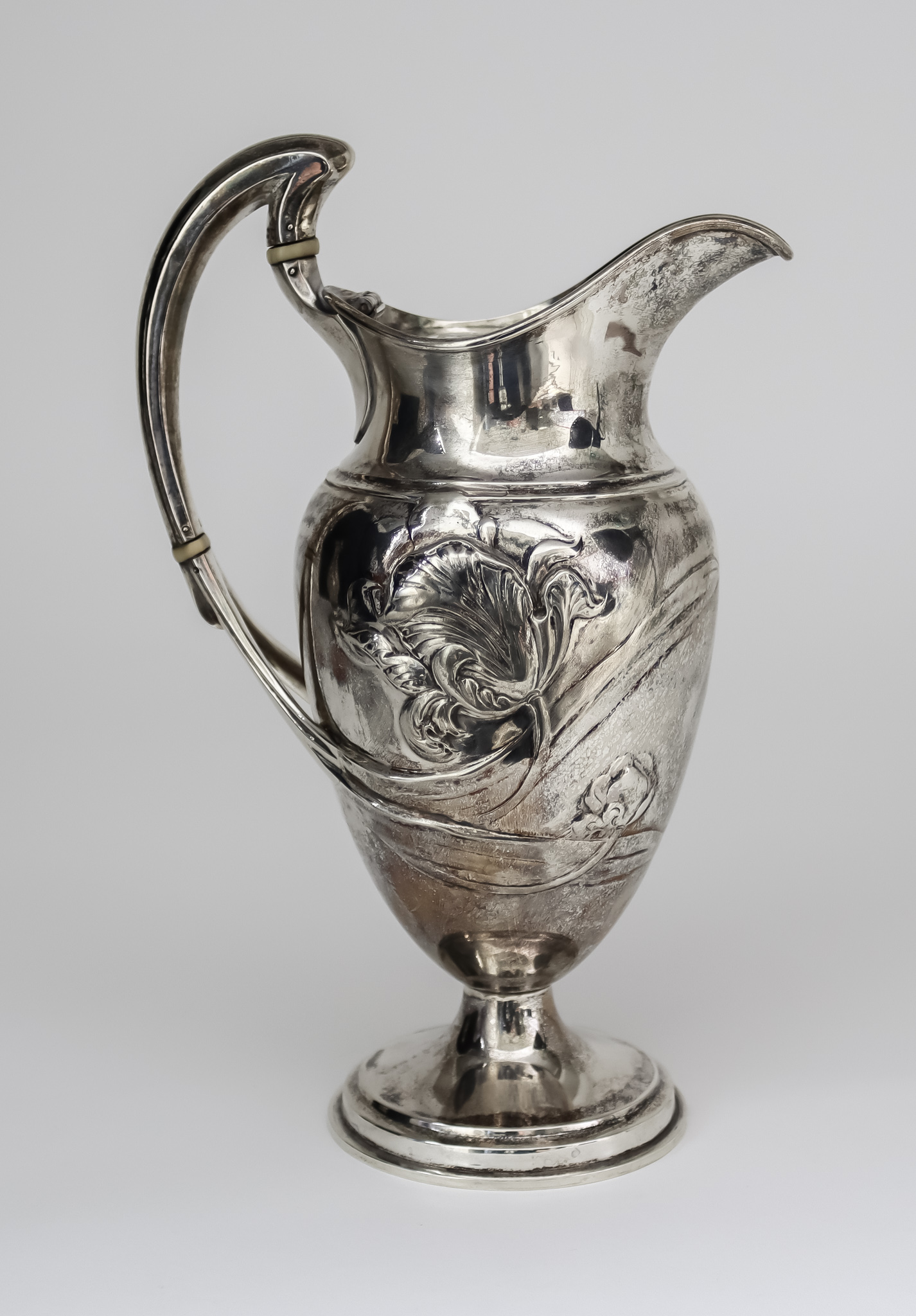 A Late Victorian Silver Water Pot, by Edward Barnard & Sons Ltd., London 1899, of Art Nouveau