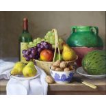 ***Gerald Norden (1912-2000) - Oil painting - Still life - "Fruit on a Table", signed and dated '88,