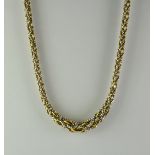 A Bi-Coloured Metal Chain, Modern, 900mm overall, gross weight 104.2g Note: Metal unmarked but tests