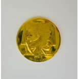 A 22ct Gold 1916-1966 Irish Easter Rising Commemorative Medallion, designed by Paul Vincze (1907-