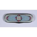 A Late 19th/ Early 20th Century Continental Silver, Silver Gilt and Enamel Rectangular Pill Box,