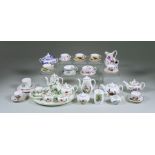A Small Collection of English Miniature Bone China Porcelain, including - Wedgwood tea and coffee