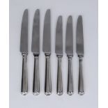 A Set of Twelve Elizabeth II Silver "Old English" Pattern Table Knives and Matching Butter Knives,