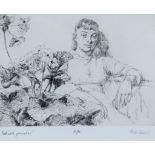 ***Hubert Andrew Freeth (1912-1986) - Etching - "Girl with Primulas", No. 50/50, signed, titled