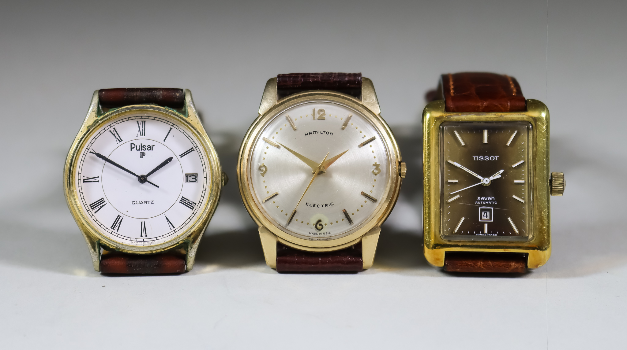 A Mixed Lot of 20th Century Wrist Watches, comprising - a 20th Century Tiara gentleman's automatic