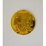 A 22ct Gold 1916-1966 Irish Easter Rising Commemorative Medallion, designed by Paul Vincze (1907-