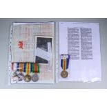 A Small Collection of World War I Medals, comprising - a trio and defence medal to 109314 G. H. Lyn,