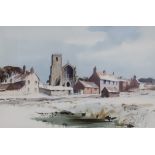 ***Leslie L. Hardy Moore (1907-1997) - Watercolour - Weybourne, Norfolk, signed, 14.25ins x 22ins,