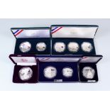 A Collection of US Coins, including - Two Eagle One Ounce proof coins, 1986, mint proof set 1988,