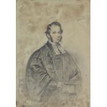 19th Century English School - Pair of pencil and watercolour drawings - Portrait of the Reverend