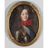 Late 17th Century French School - Oil painting - Portrait of the young Louis, Dauphin of France (