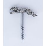 An Elizabeth II Cast Silver Topped Fox Pattern Corkscrew, by J. B. Chatterley & Sons Ltd.,