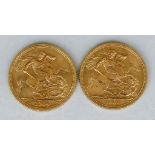 Two Elizabeth II 1964 Sovereigns, fine