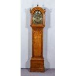 An 18th Century Longcase Clock by James Bowra, of Sevenoaks, the 12ins arched brass dial with