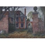 ***Michael Renton (1934-2001) - Pencil, ink and wash - "Burnt Manor, 1987", initialled and dated