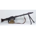 A De-Activated German World War II MP 34 Medium Machine Gun, Serial No.6191, 7.92mm calibre, 28ins