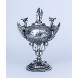 A Victorian Silver "The Dragon Cup", by Alexander Macrae London 1865, the two-handled cup and