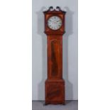 An Early 19th Century Mahogany Long Case Clock, the 12ins square silvered dial with Roman and Arabic
