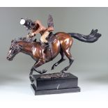 Talbot (20th Century School) - Limited Edition brown patinated and cold painted bronze figure of a