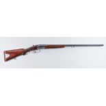 A 12 Bore Side by Side Shotgun by St Etienne, Serial No. 693874, 30ins blued steel barrels with